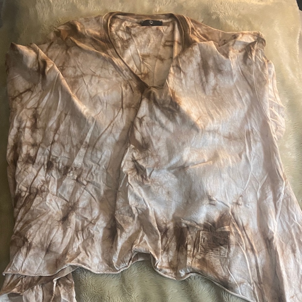 Elegant Beige V-Neck Blouse